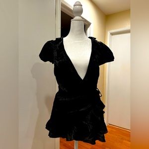 For Love and Lemons - Black wrap around top NWT